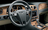 Bentley Continental GT Speed. Modelo 2008. Imagen. Interior. Volante. Salpicadero. Palanca de cambios autom�tica. Mandos en el volante.