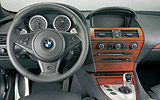 BMW M6 Coup� Aut. Modelo 2008. Imagen. Interior. Volante-Salpicadero. Mandos en el volante. Palanca de cambios autom�tica.