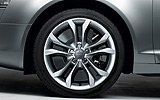 Audi S6 Avant. Modelo 2009. Imagen. Familiar. Detalle. Llanta. Frenos . Plata akoya metalizado.