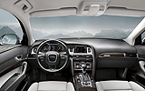 Audi S6. Modelo 2009. Imagen. Interior. Salpicadero. Asientos delanteros. Cuero Alcantara