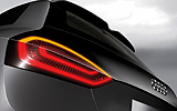 Audi A1 Sportback Concept. Prototipo 2008. Imagen. Detalle piloto izquierdo con luz intermitente.