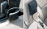BMW Serie 1 Cabrio. Modelo 2008. Imagen. Interior. Soporte para bebidas. Interfaz USB- audio.
