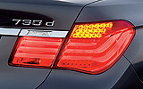 BMW Serie 7. Modelo 2009. Carrocer�a corta. Imagen. Detalle piloto derecho. Negro.