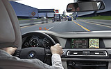 BMW Serie 7. Modelo 2009. Imagen. Técnica. Aviso límite de velocidaden parabrisas y en instrumentación tradicional.