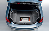 BMW Concept 7 Series ActiveHybrid. Prototipo 2008. Imagen. Detalle del maletero. Estudio. Azul.