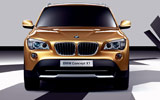 BMW Concept X1. Prototipo 2008. Imagen. Frontal. Coche parado. Estudio.