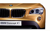 BMW Concept X1. Prototipo 2008. Imagen. Detalle. Parrilla delantera. Faro. Antiniebla.