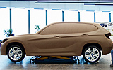 BMW Concept X1. Prototipo 2008. Imagen. Exterior. Maqueta. Lateral. Coche parado. Estudio.