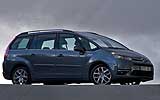 Citro�n C4 Grand Picasso. Modelo 2008. Imagen. Exterior. Lateral. Coche parado. Carretera. Gris Icaro Metalizado.