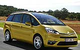Citro�n C4 Grand Picasso. Modelo 2008. Imagen. Exterior. Frontal lateral. Movimiento. Carretera. Oro Anodise Metalizado.