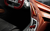 Citro�n GTbyCITRO�N. Prototipo 2008. Imagen. Interior. Detalle consola central con mandos en forma de peque�os interruptores de aspecto cromado.
