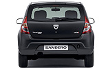 Dacia Sandero. Modelo 2009. Imagen exterior. Posterior. Coche parado. Estudio.