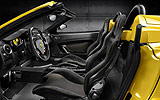 Ferrari 430 Scuderia Spider 16M. Modelo 2009. Imagen interior. Salpicadero. Volante. Cuadro de mandos. Asientos tipo bucket.