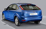 Ford Focus. Gama 2008. Carrocer�a 5 puertas. Imagen. Posterior lateral. Est�tica. Estudio. Azul oc�ano.