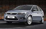 Ford Focus. Gama 2008. Carrocer�a 5 puertas. Imagen. Frontal lateral. Est�tica. Estudio. Plata perla. Llanta 16 pulgadas radios m�ltiples.