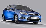 Ford Focus. Gama 2008. Carrocer�a 5 puertas. Imagen. Frontal lateral. Est�tica. Estudio. Azul oc�ano.