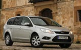 Ford Focus. Modelo 2008. Carrocer�a familiar. Sportbreak. Imagen. Frontal lateral. Est�tica. Carretera. Plata perla.