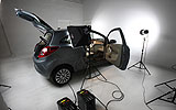 Ford Ka. Modelo 2009. Imagen. Exterior. Posterior lateral. Coche parado. Estudio. Gris.