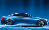 Infiniti G37 Coup�. Modelo 2009. Imagen exterior. Lateral. Coche parado. Estudio. Athens Blue.