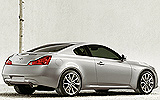 Infiniti G37 Coup�. Modelo 2009. Imagen exterior. Posterior lateral. Coche parado. Carretera. Platinum Graphite.
