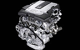 Infiniti G37. Modelo 2009. Imagen t�cnica. Motor. Gasolina V6 de 320 CV.