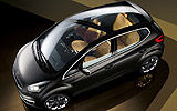 KIA N� 3 Concept. Prototipo 2009. Imagen. Exterior. Lateral cenital. Coche parado. Estudio. Negro.
