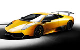 Lamborghini Murci�lago LP 670-4 SuperVeloce. Modelo 2010. Imagen. Exterior. Frontal lateral. Coche parado. Estudio. Amarillo.