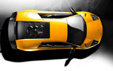 Lamborghini Murci�lago LP 670-4 SuperVeloce. Modelo 2010. Imagen. Exterior. Cenital. Coche parado. Estudio. Amarillo.