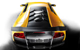 Lamborghini Murci�lago LP 670-4 SuperVeloce. Modelo 2010. Imagen. Exterior. Posterior. Coche parado. Estudio. Amarillo.