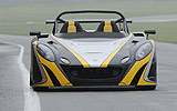 Lotus 2-Eleven. Gama 2008. Imagen. Frontal. Coche parado. Carretera. Biplaza.