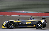 Lotus 2-Eleven. Gama 2008. Imagen. Lateral. Coche parado. Carretera. Biplaza.