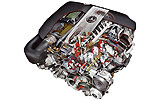 Mercedes-Benz Clase C BlueEFFICIENCY. Modelo 2009. Imagen. T�cnica. Lateral cenital. Motor OM 651.