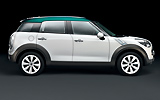 Mini Crossover Concept. Modelo 2009. Imagen. Lateral. Coche parado. Estudio.
