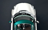 Mini Crossover Concept. Modelo 2009. Imagen. Cenital. Coche parado. Estudio. Capota plegable.