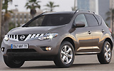 Nissan Murano. Modelo 2009. Imagen. Frontal- lateral. Coche parado. Carretera. Marr�n.