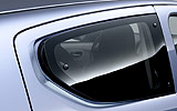 Nissan Pixo. Modelo 2009. Imagen. Exterior. Detalle ventana de apertura tipo comp&aacute;s.