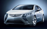 Opel Ampera. Prototipo 2009. Imagen. Exterior. Frontal lateral. Coche parado. Estudio.