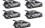 Peugeot 3008. Modelo 2009. Imagen. T�cnica. Posibilidad de configuraci�n del maletero y plazas traseras.