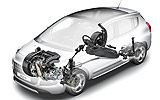 Peugeot 3008. Modelo 2009. Imagen. T�cnica. Suspensi�n delantera y trasera. Motor.