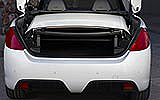 Peugeot 308 CC. Modelo 2009. Imagen. Interior. Detalle de la capota en el maletero.