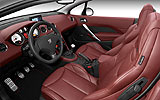 Peugeot 308 CC. Modelo 2009. Imagen. Interior. Salpicadero. Volante. Navegador. Palanca de cambios autom�tica. 