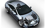 Renault Laguna Coup�. Modelo 2009. Imagen. T�cnica. Motor 2.0. Suspensi�n delantera y trasera.