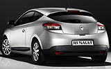 Renault M�gane Coup�. Modelo 2009. Imagen exterior. Tres puertas. Posterior lateral. Coche parado. Gris. Gris.