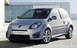 Renault Twingo RS. Modelo 2009. Imagen. Frontal- lateral. Coche parado. Llantas aleaci�n 16 pulgadas. Dark metal grey.