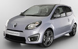 Renault Twingo RS. Modelo 2009. Imagen. Frontal- lateral. Coche parado. Llantas aleaci�n 17 pulgadas. Estudio. Dark metal grey.