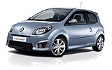 Renault Twingo RS. Modelo 2009. Imagen. Frontal- lateral. Coche parado. Llantas aleaci�n 16 pulgadas. Estudio. Dark metal grey.