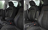 SEAT Exeo. Modelo 2009. Imagen interior. Asientos delanteros. Apoyabrazos.
