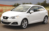 Seat Ibiza. Modelo 2008. Imagen. Carrocer�a SportCoup�. Tres puertas. Frontal-lateral. Est�tico. Llantas de aleaci�n. 17 pulagadas. Blanco Candy.
