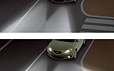 Seat Ibiza. Modelo 2008. Imagen. T�cnica. Funci�n cornering. Faros antiniebla. Dibujo en 3D.