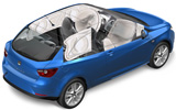 Seat Ibiza. Modelo 2008. Imagen. Carrocer�a SportCoup�. T�cnica.  Radiograf�a. Airbags laterales y frontales. 